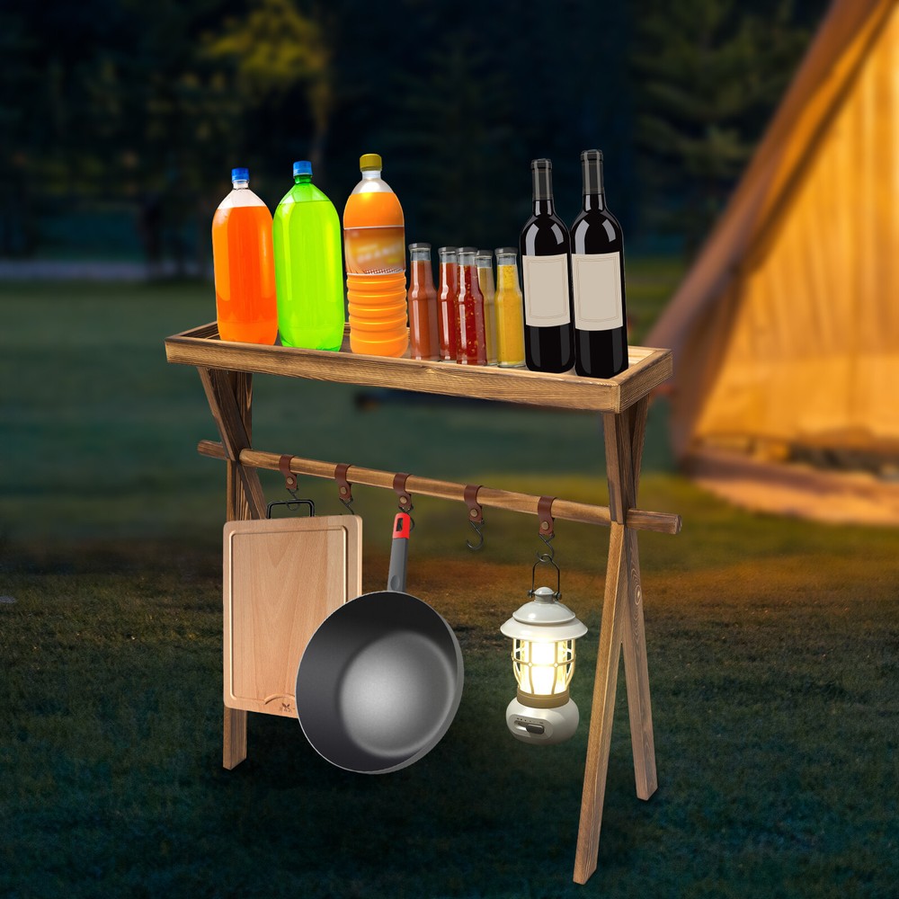 Multi-function Stand Rack Tools Outdoor Storage Camping Hangong Rack & Holder