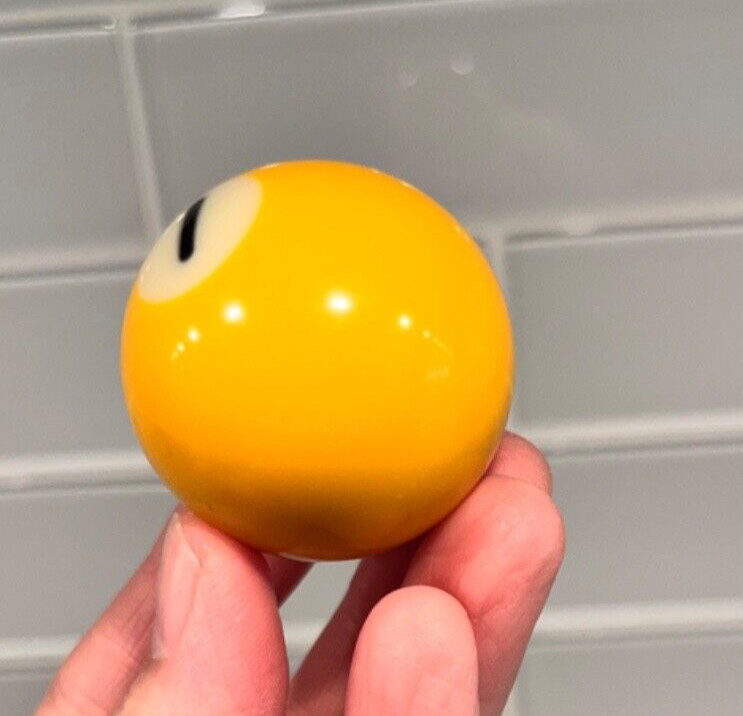 Mini Pool Billiard Ball 1.5" - Replacement Collectible - SOLID YELLOW #1