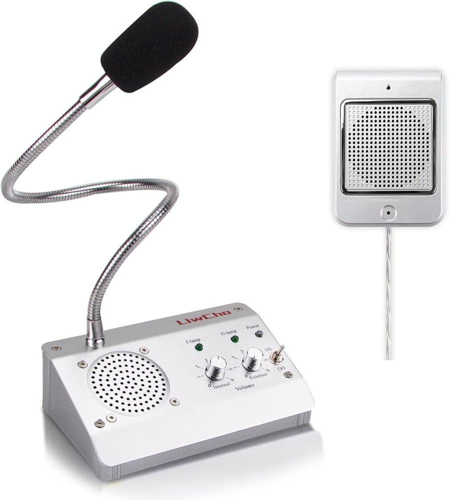 Intercom System Two Way Window Microphone Speaker for Bank Hospital Office