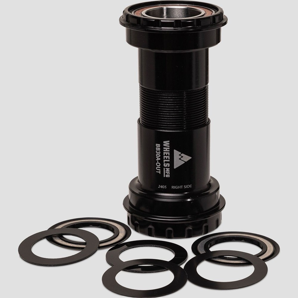 Wheels Mfg BB30A Thread Together Bottom Bracket - Angular Contact Black, 24mm, S