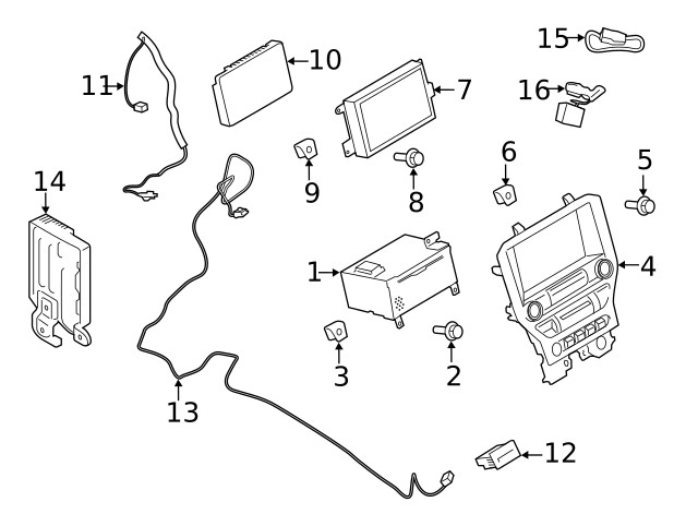 Genuine Ford GPS Navigation Control Module Connector FR3Z14D202A