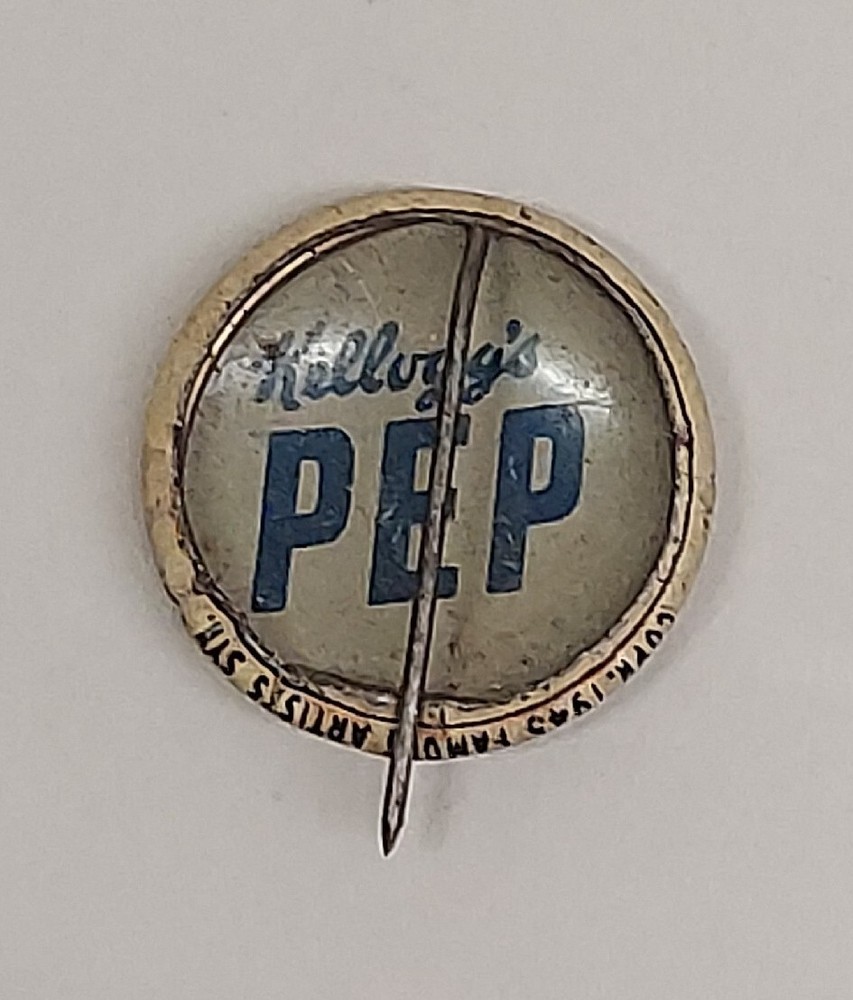 1940's Kellogg's Cereal PEP Orphan Annie Comic Strip Pinback Button Pin