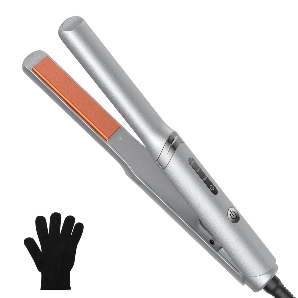Mini Flat Iron 0.8 Inch with Negative Ion, 15s Fast Heating, Adjustable Tempe...