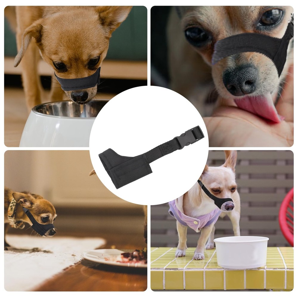 PEUTIER Short Snout Dog Muzzle, Muzzle for Small and Medium 5.5-7, black