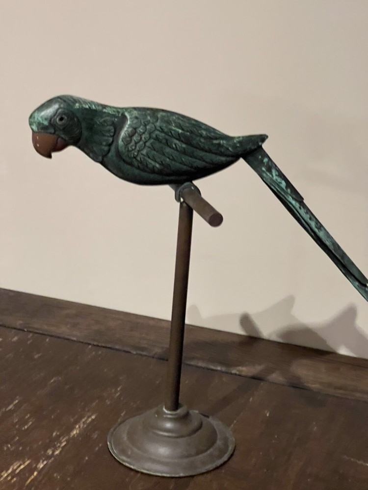 Bronze Parrot on rotating stand