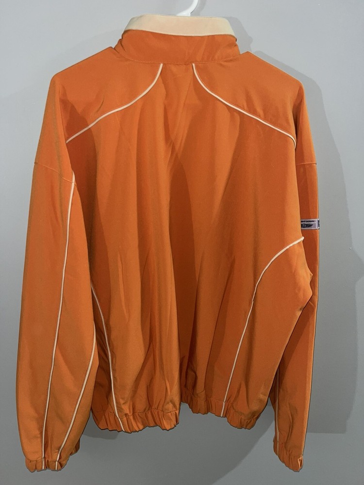 Straight Down Performance 1/4 Zip Golf Pullover Jacket Burnt Orange Mens M