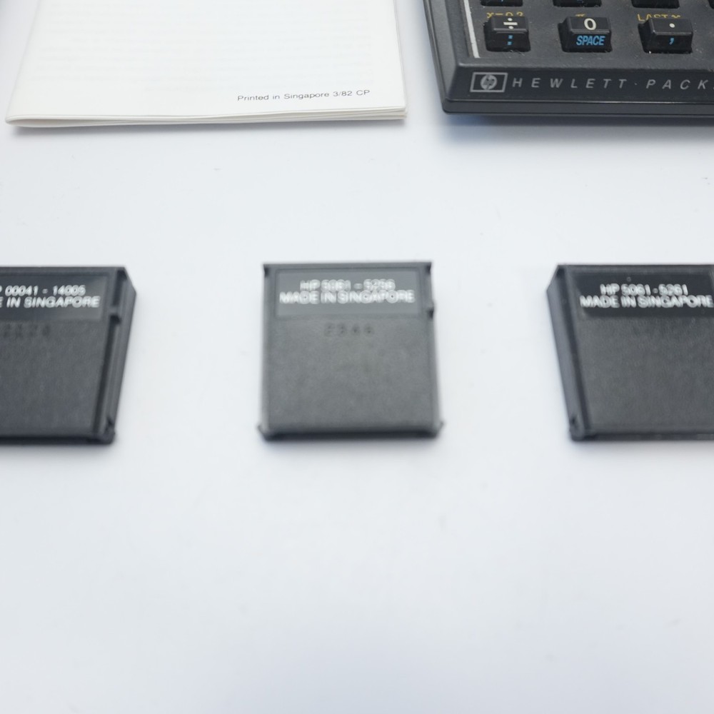 Hewlett Packard HP-41C Calculator Working w/ Case, 3 Modules, Box, Insturctions