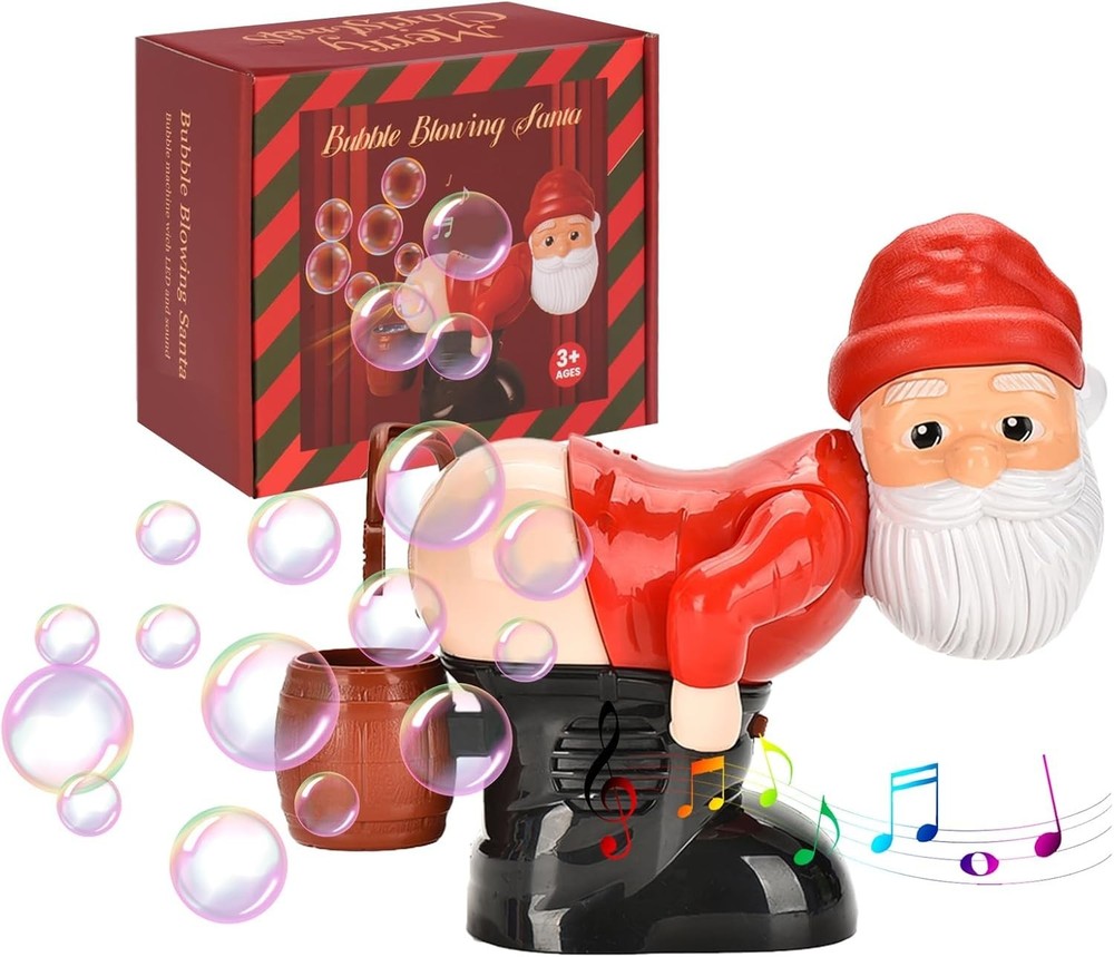Santa Bubble Butt Blower, Funny Automatic Blowing Blower