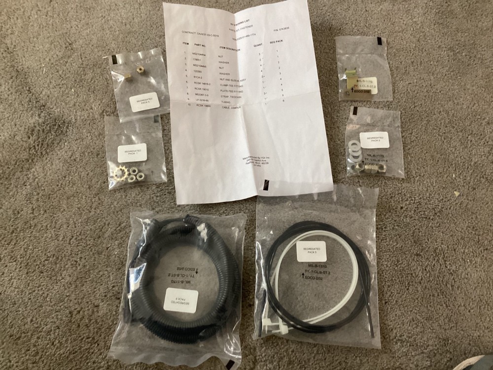 Military M35A3 Ether Bottle Relocation Kit NSN 5325-01-490-1774 New