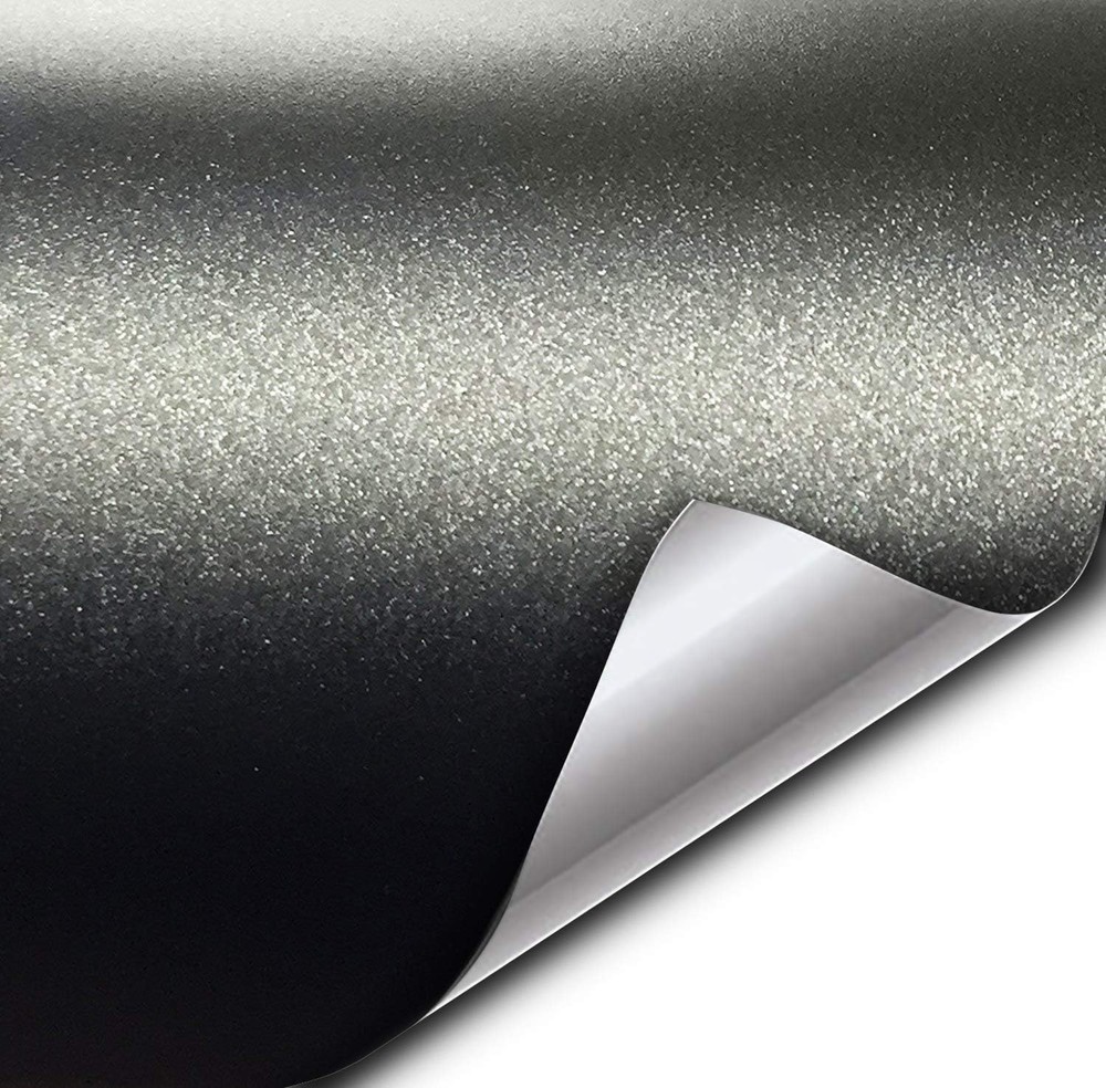 Matte Metallic Black Vinyl Wrap (1Ft X 5Ft)