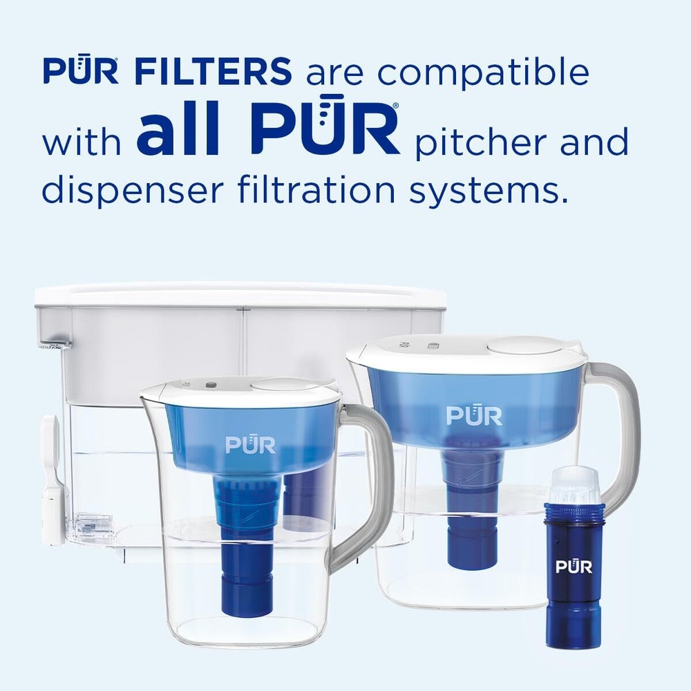 PUR PLUS 3 Count Water Filter Pitcher Replacement NSF Certified Lead Reduction