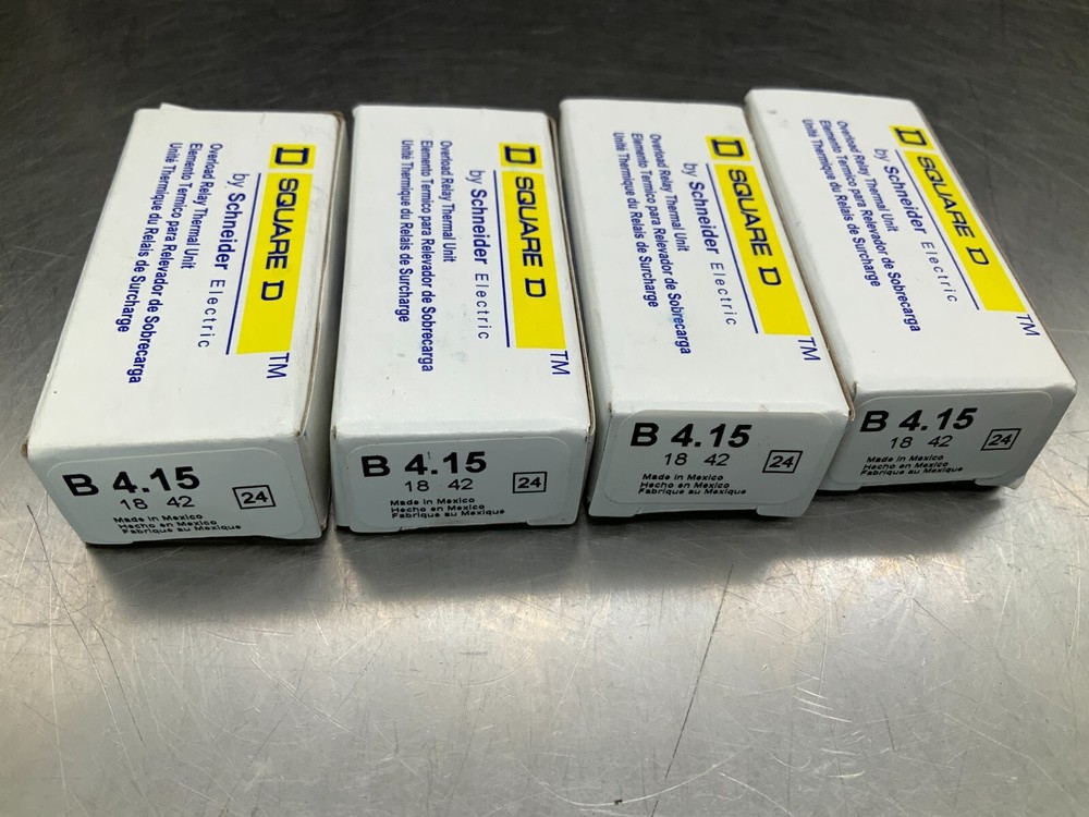 (4) Square D B4.14 Overload Relay Thermal Unit