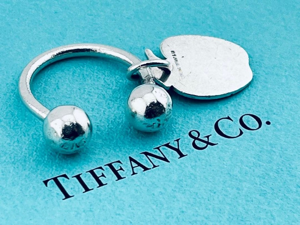 f262 Tiffany & Co. Apple Keyring Keychain 925 Apple