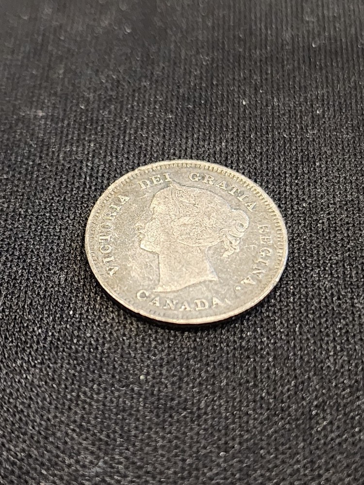 1900 Canada 5 Cents Round 0 Silver Coin