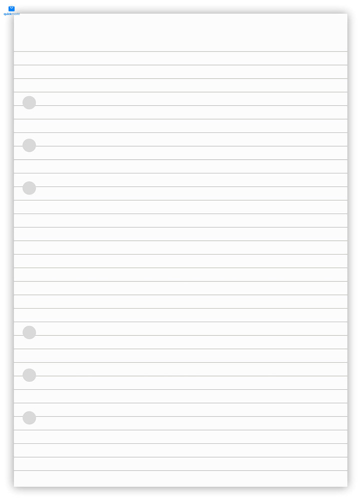 A5 Lined Paper, Refills for Filofax Planner, Organizer, 100 Sheets, White