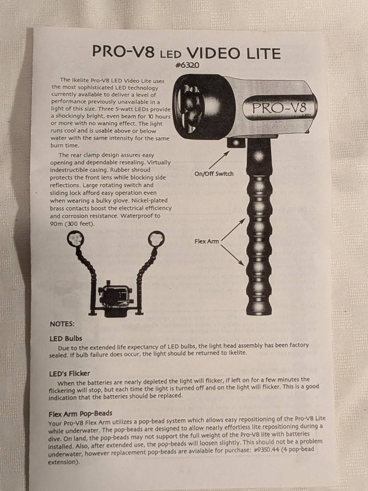 Ikelite 6320 Pro V8 LED Video Lite