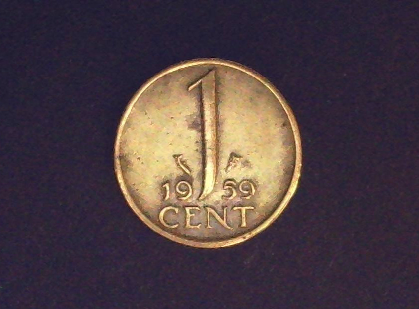 1959 Netherlands - 1 Cent - VERY FINE - Bronze  Coin