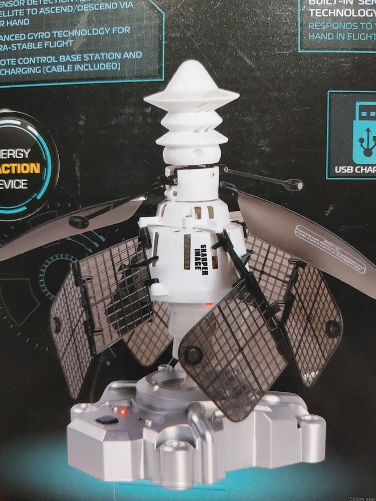 SHARPER IMAGE Motion Controlled Hover Satellite HAND Controlled USB Charging