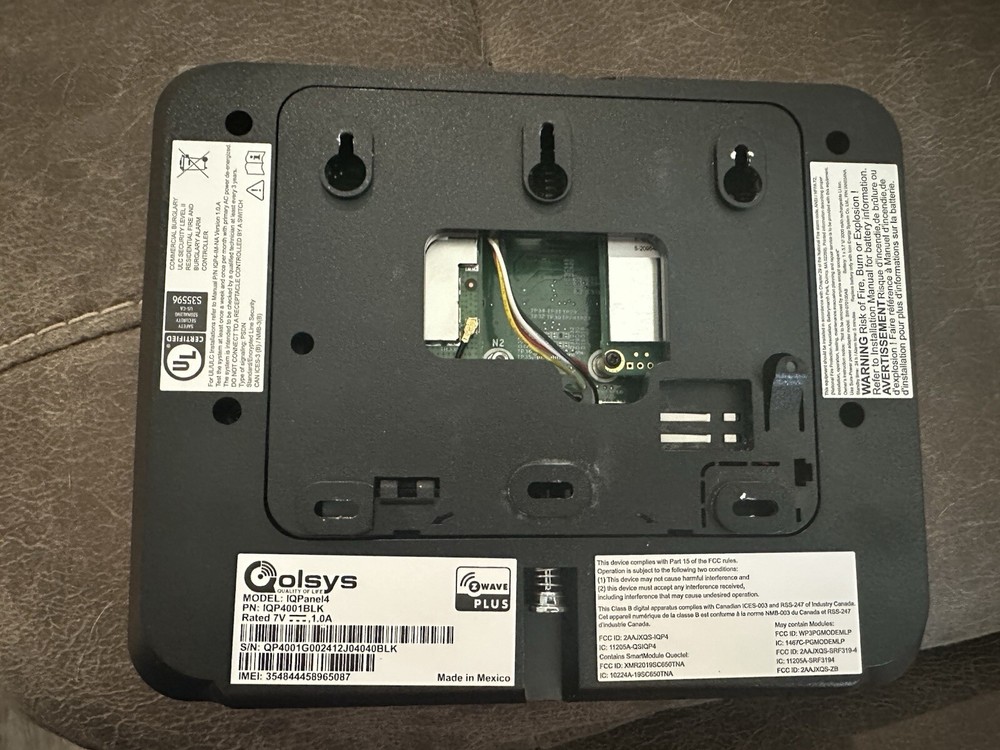 Alarm.com Security system equipment. All installed by ADT.