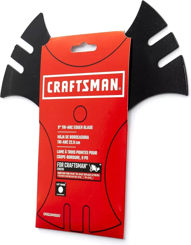 9 In. Craftsman SBD Tri-Arc Edger Blade, Black