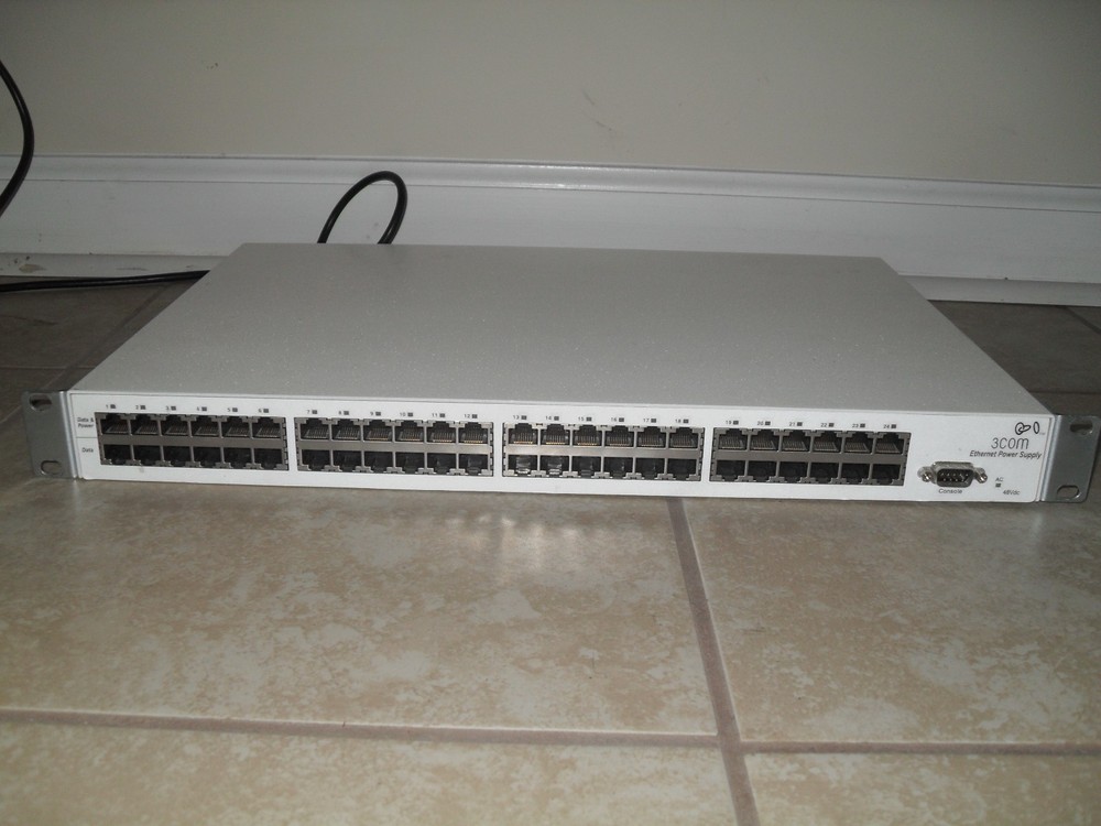3Com 3CNJPSE24 Ethernet Power Supply Network Switch 24Port  powers up great!