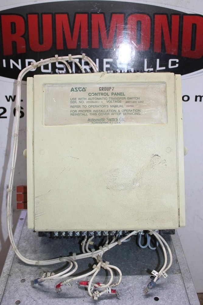 ASCO AUTOMATIC TRANSFER SWITCH CONTROL PANEL JS363-620-2F 208/120V 60 HZ
