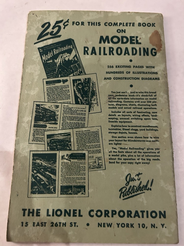 Instructions For Assembling and Operating Lionel Trains - 1951