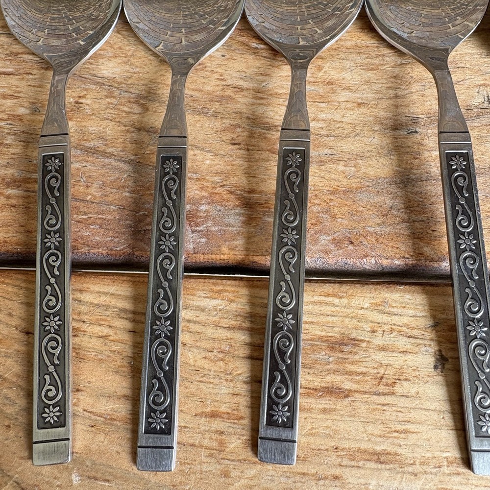 Oneida SSS flatware MIDNIGHT Stainless Set of 6 replacement Spoons