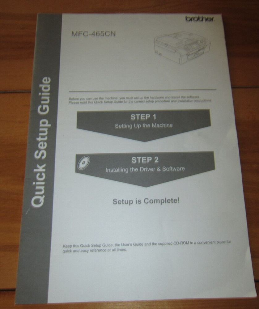 MFC-465CN Brother Printer Quick Setup Guide