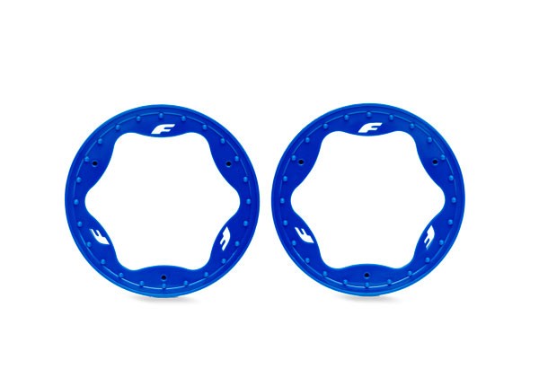Traxxas 10976-BLUE - Front Beadlock Rings, Blue