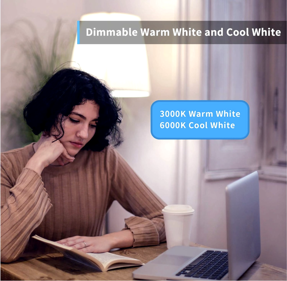 4 Pack Smart Light Bulb APP WiFi LED Lighting Work Alexa&Google E26 8W 800LM