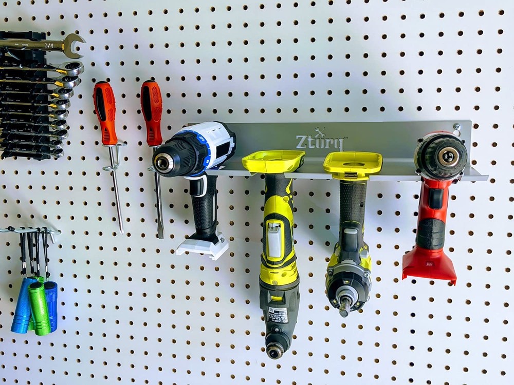 Cordless Drill Tool Organizer - Drill Holder Storage Wall Mount Rack to optim...