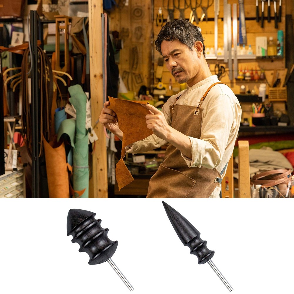 AUEAR, 2 Pack Leather Burnished Bits for Rotary Burnisher 2 Pack, Style a