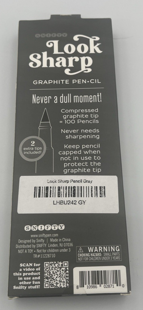 Snifty Look Sharp Always Sharp Pencil Compressed Graphite Tip