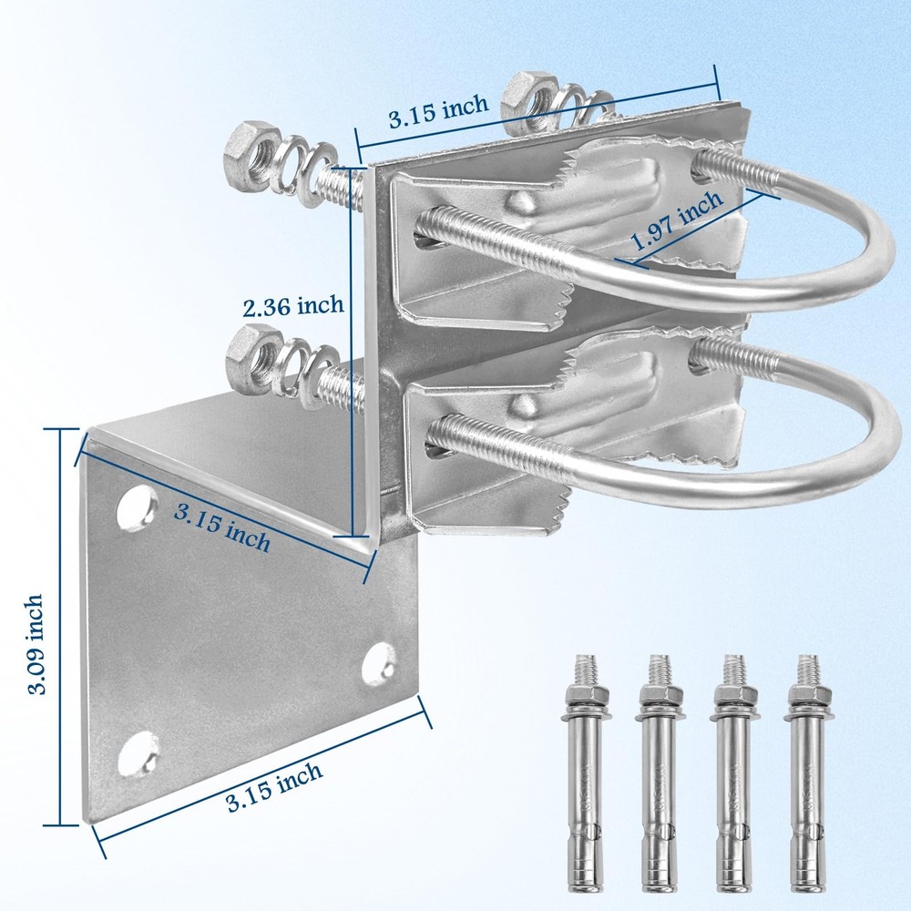 XRDS-RF Antenna Pole Mount Kits, Bracket with Silver