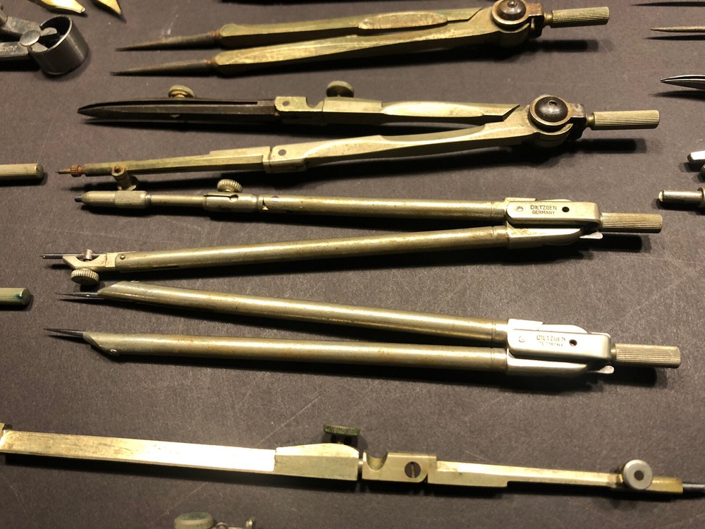 Lot of vintage drafting tools