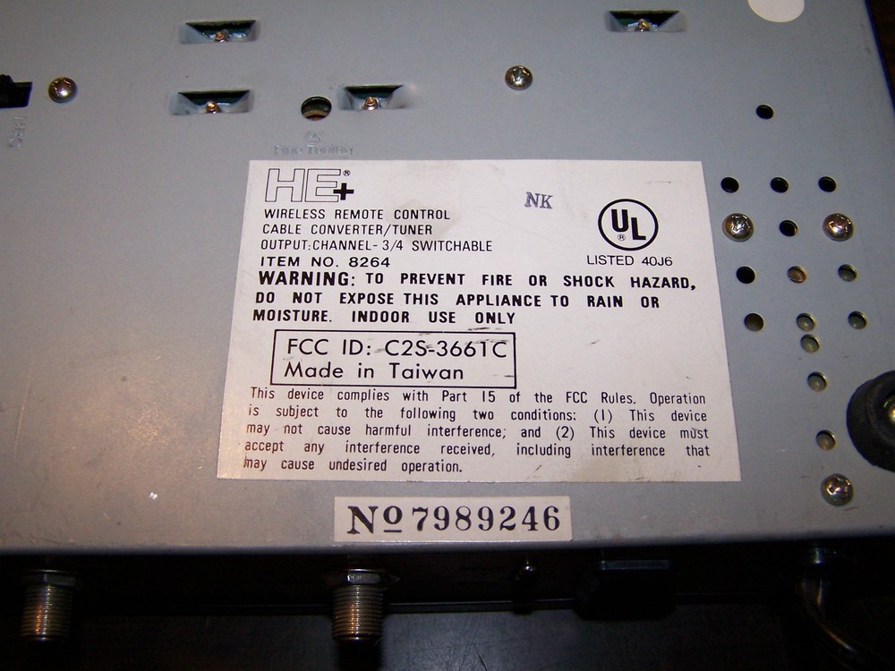 HE+ WIRELESS REMOTE CONTROL CABLE CONVERTER TUNER WITH REMOTE EUC!