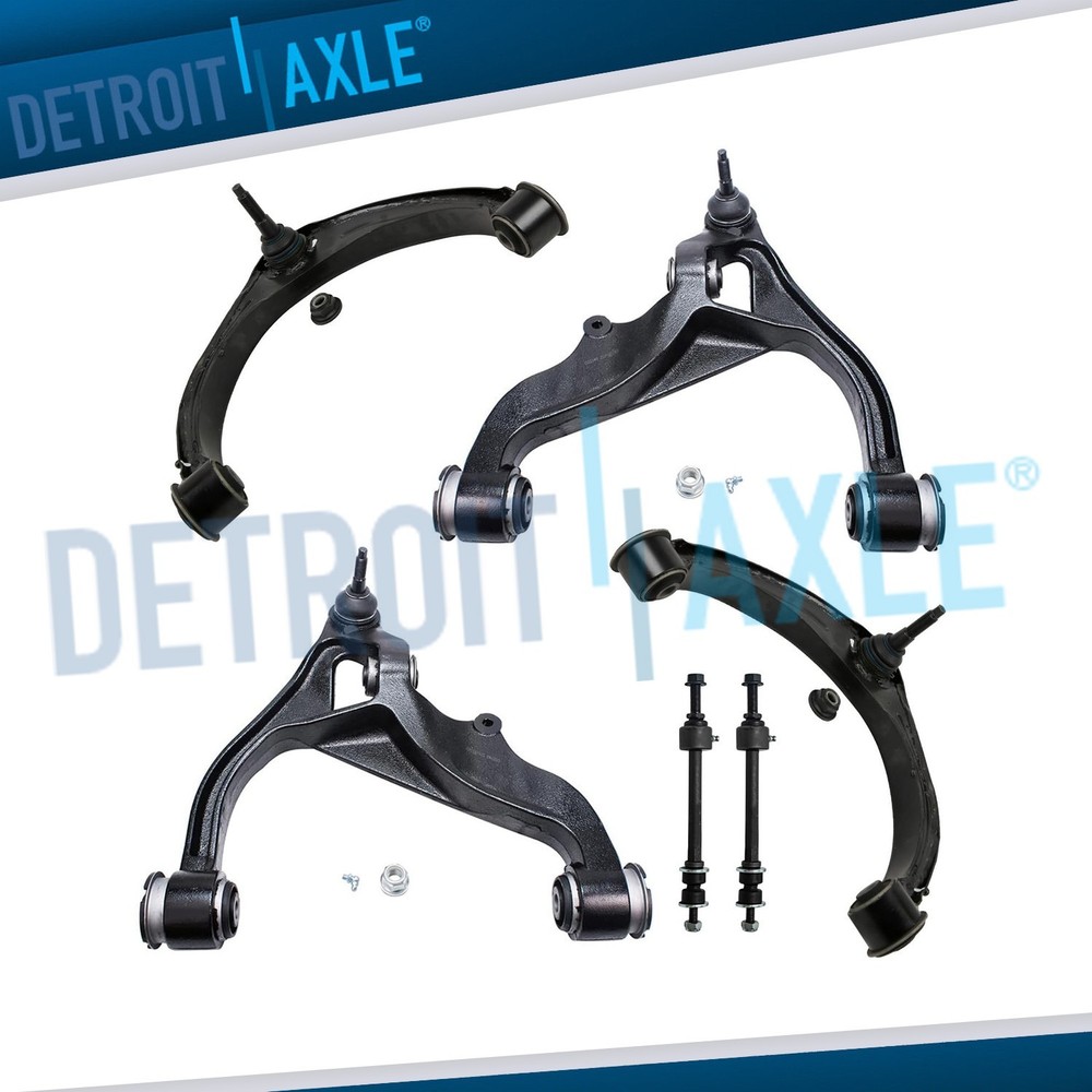 4WD Front Upper Lower Control Arms Sway Bars for 2009-2018 Dodge Ram 1500 5 Lug