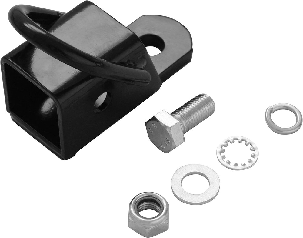 ATV UTV Trailer Hitch Receiver Adapter 2 Inch Bolt On Welded D Ring