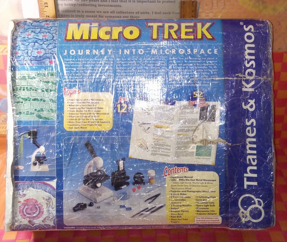 Microscope set, Micro Trek, #636814, complete in original box, vtg. 2003 by Tham