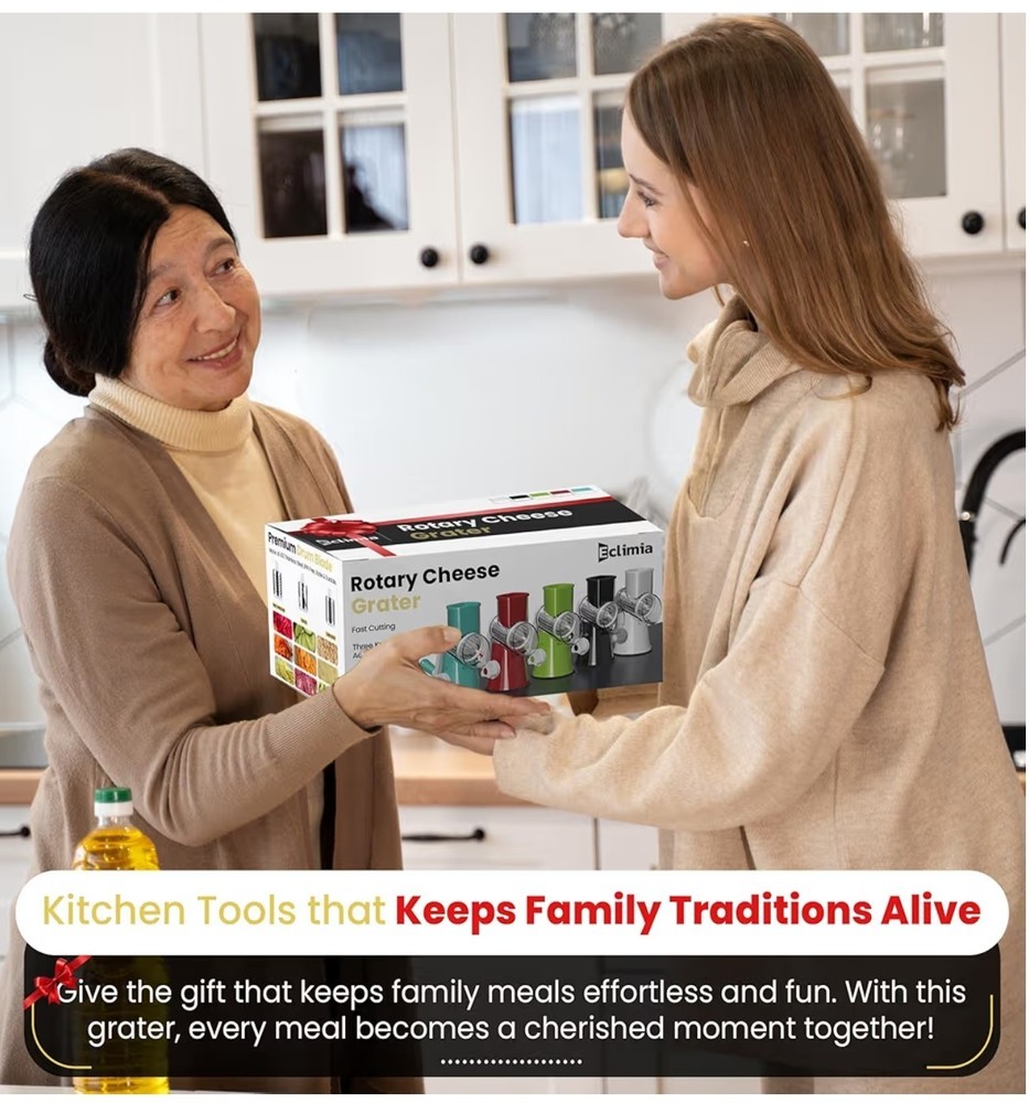 Rotary Cheese Grater (Red)