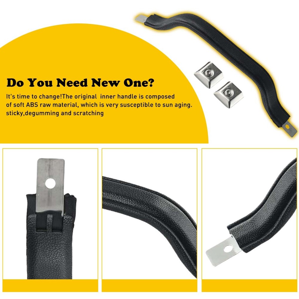 NEW Interior Black Door Pull Strap Inside Handle Set Pair FOR 87-95 YJ WRANGLER