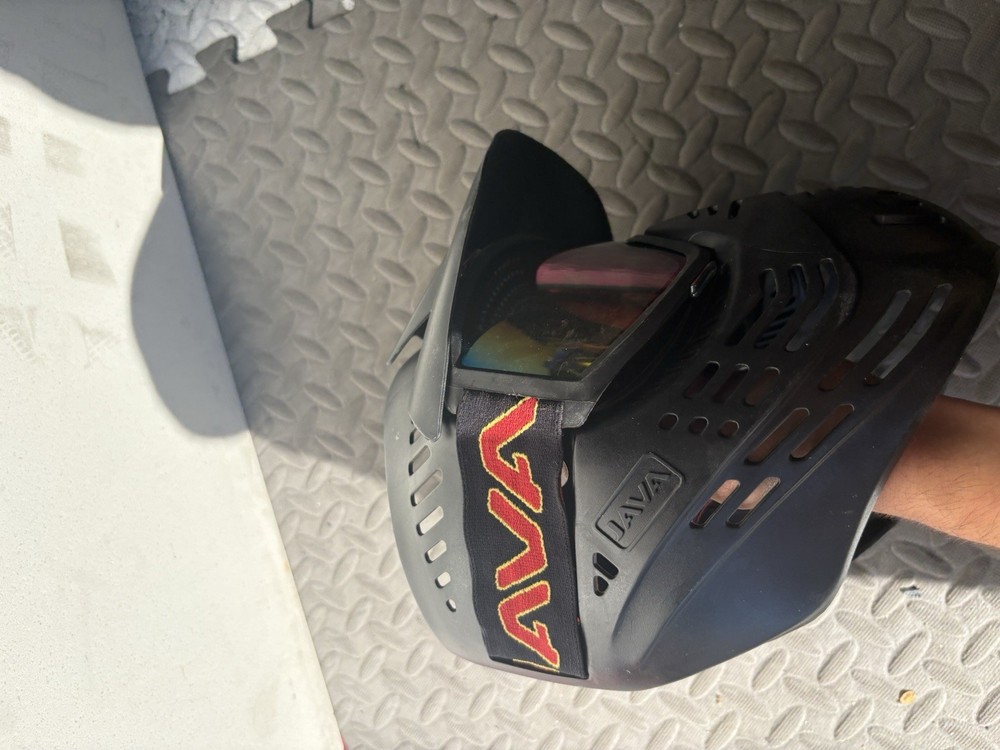 JAVA Paintball Mask Goggles Black with PMI Pod Harness Pack by PMI