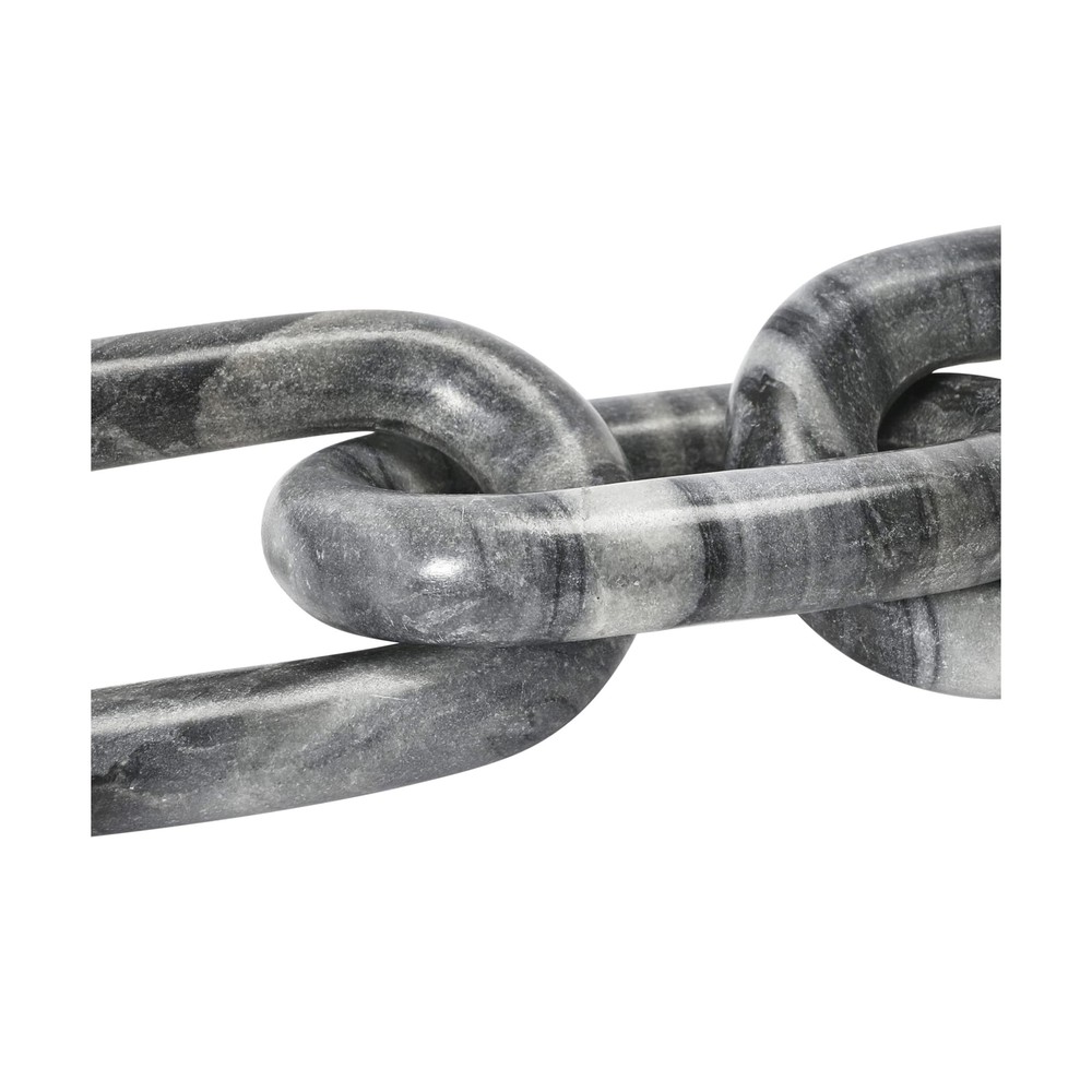Creative Co-Op Decorative Marble Chain, Variegated Grey Tones