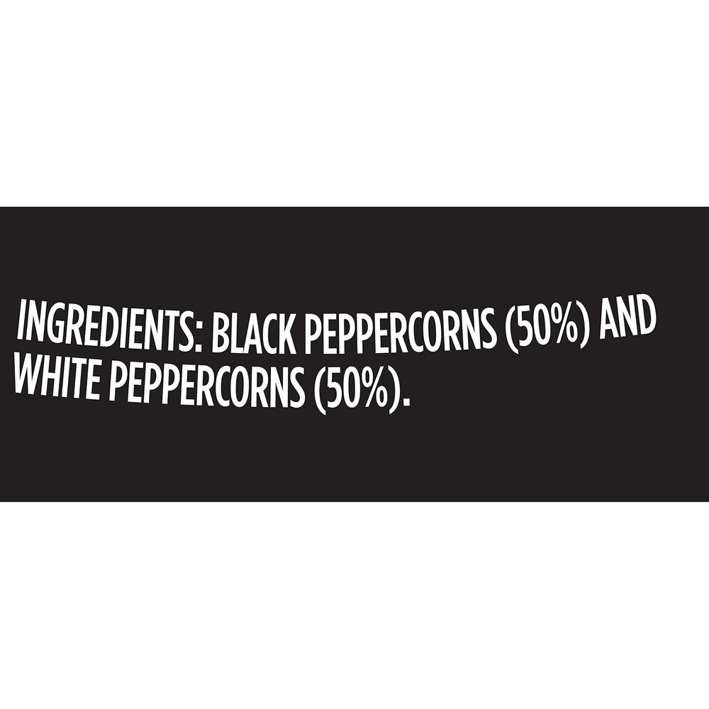 McCormick Black & White Peppercorn Grinder, Adjustable Fresh Blend, 1.26oz
