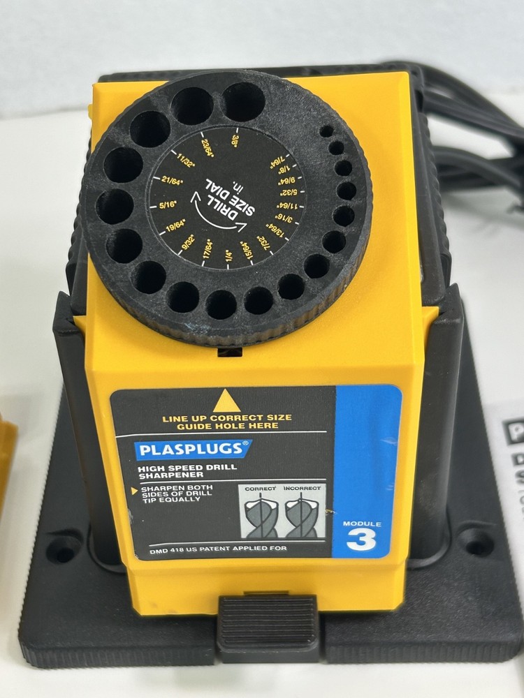 Plasplugs Compact SHARPENER Unit For DRIILL BITS Knife SCISSORS Module 2 & 3 B21