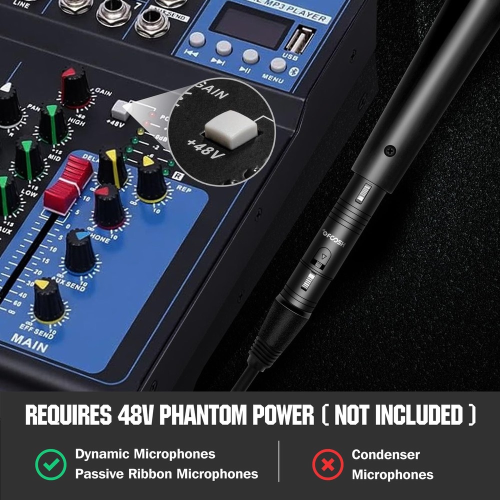 Microphone Preamp Audio , Professional Mic Activator Preamplifier with Dynami...