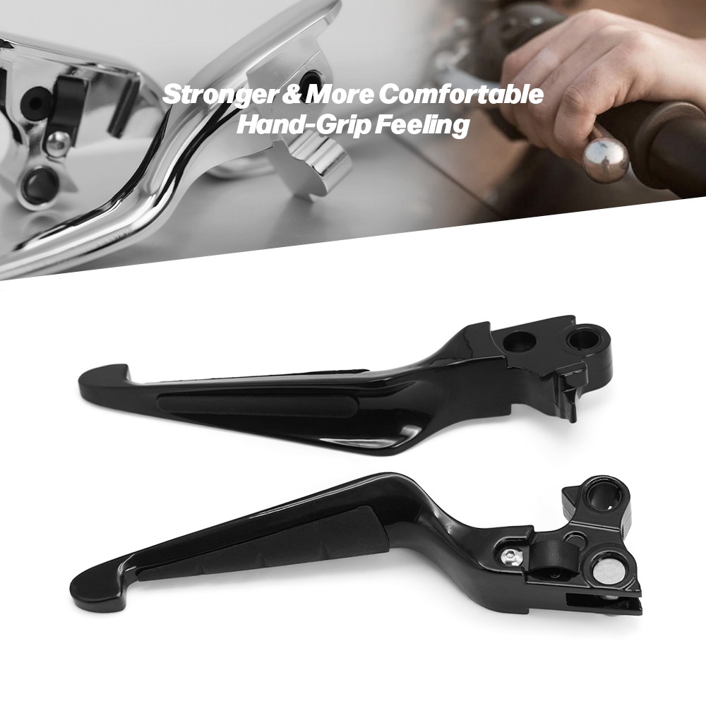 For Harley Dyna 1996-2017 Brake Clutch Levers w/ Rubber Comfortable Handle Bar