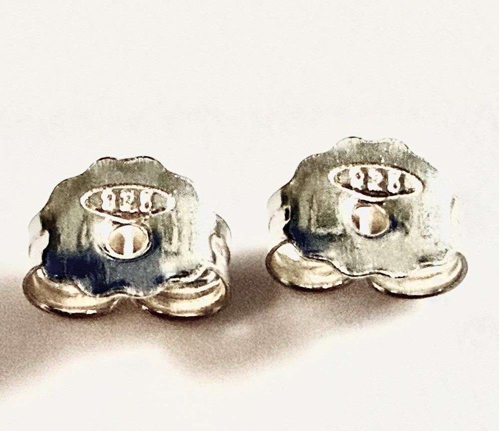 Sterling Silver Friction Earring Back replacement per pair .925