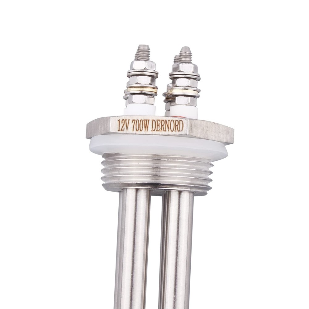 DERNORD 12V 700W Immersion Heater Submersible Water Heating Element Stainless St